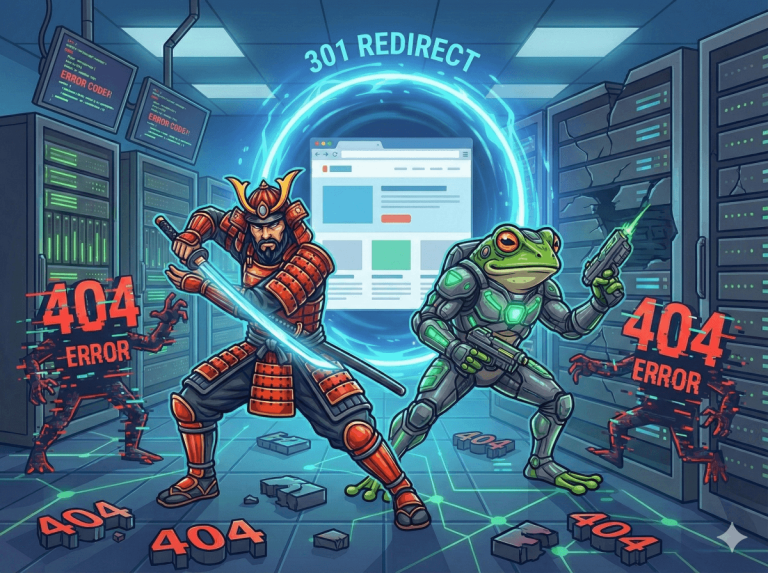 SEM Samurai and Screaming Frog fighting 404s